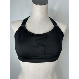 JOCKEY Sports Bra Women's Size S M Mesh Back Racerback Black